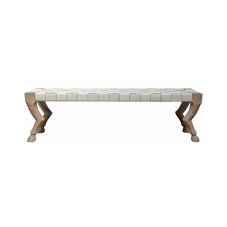 Ursuline Leather Bench